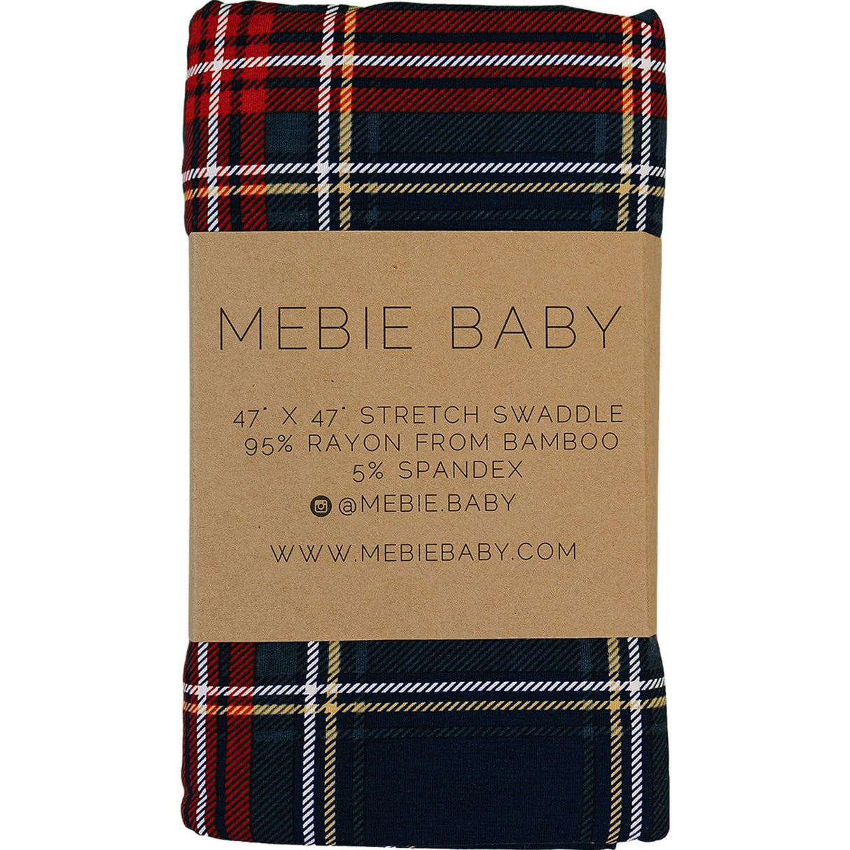 Christmas Plaid Bamboo Stretch Swaddle - HoneyBug