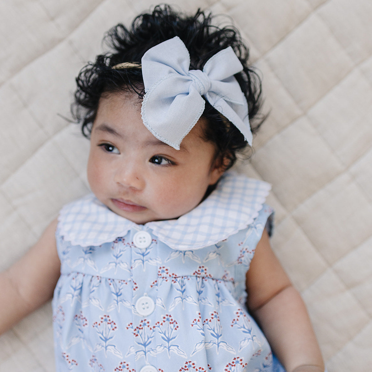 Blue Meadow Bubble Romper