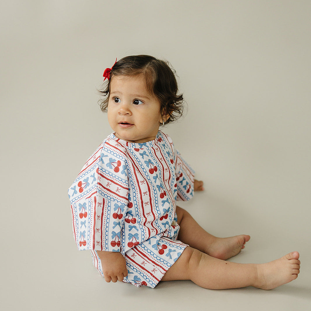 Shorts Set | Cherries & Stripes