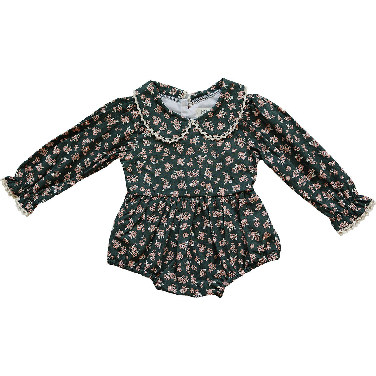 Olive Bloom Bubble Romper - HoneyBug