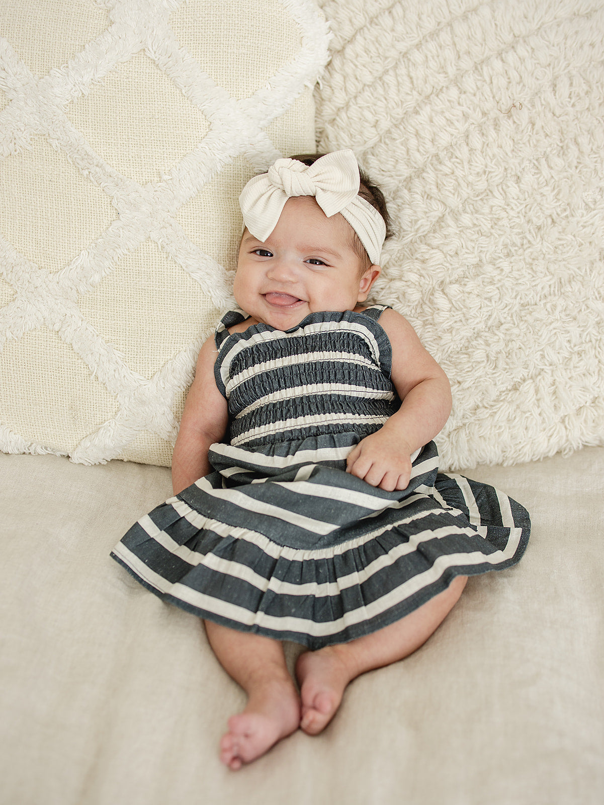 Stripe Linen Dress - HoneyBug