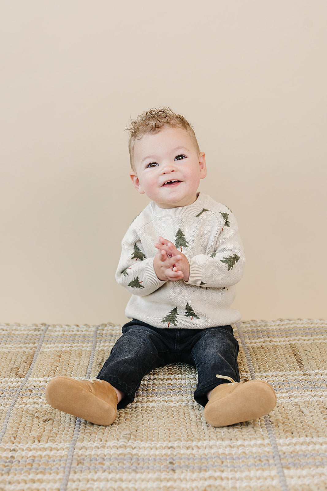 Pine Tree Knit Sweater - HoneyBug