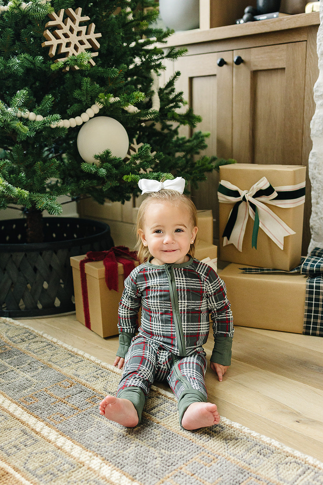 Green Plaid Bamboo Zipper - HoneyBug