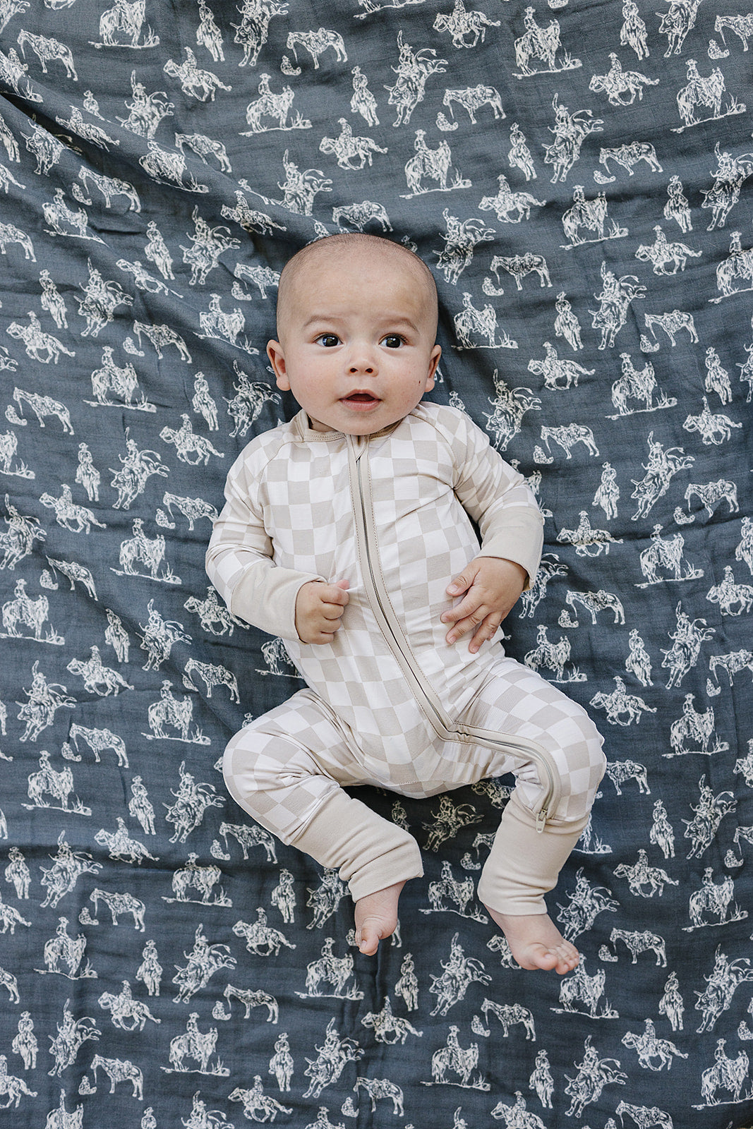 Western Aztec + Wild West Muslin Quilt - HoneyBug