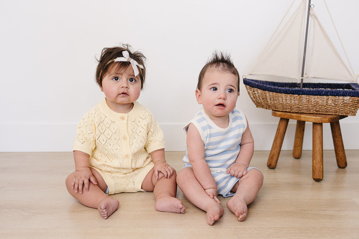 Yellow Cardigan Bloomer Set