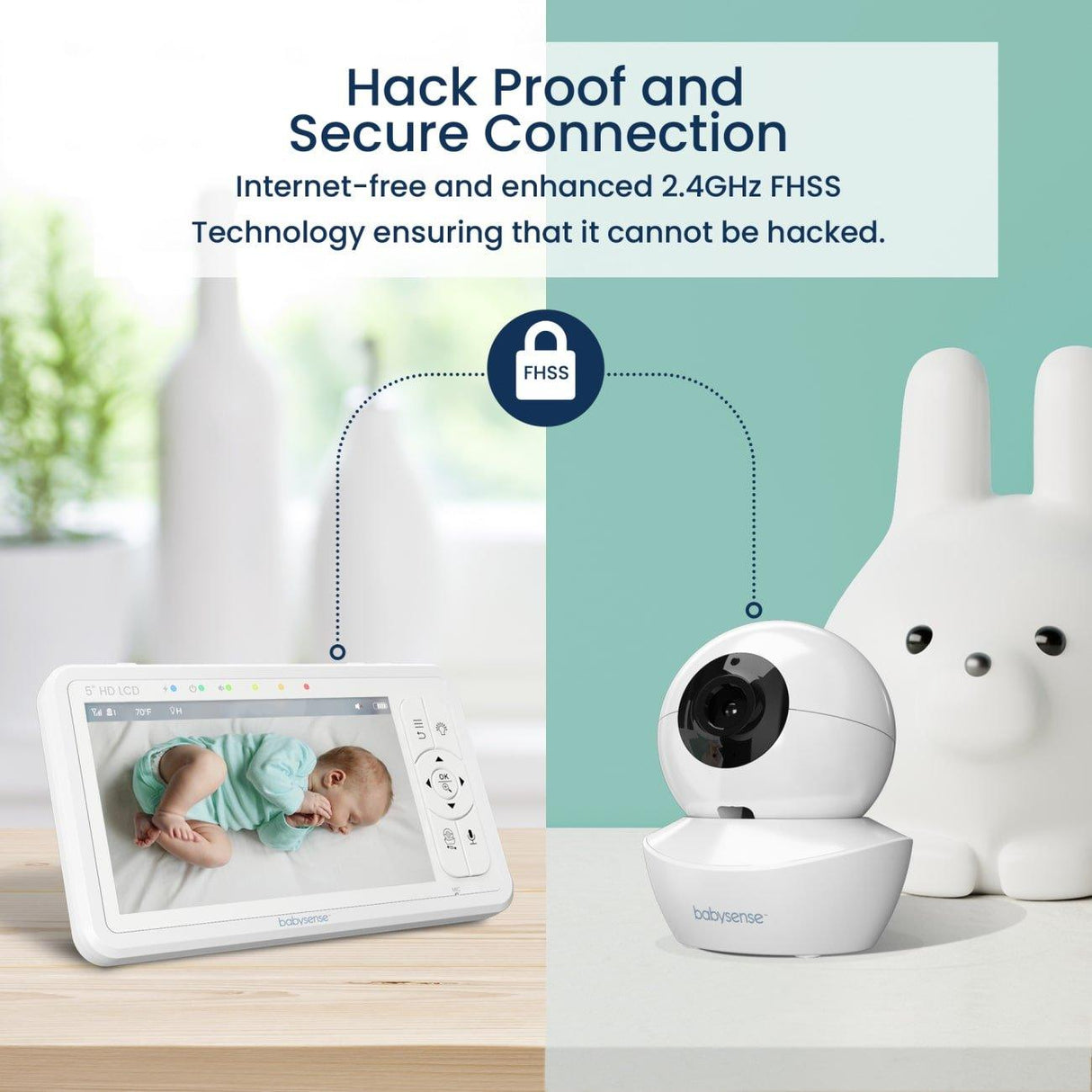 Babysense True Sleep: Video Baby Monitor with Breathing Motion Sleep Monitor, 1 or 2 Cameras - HoneyBug
