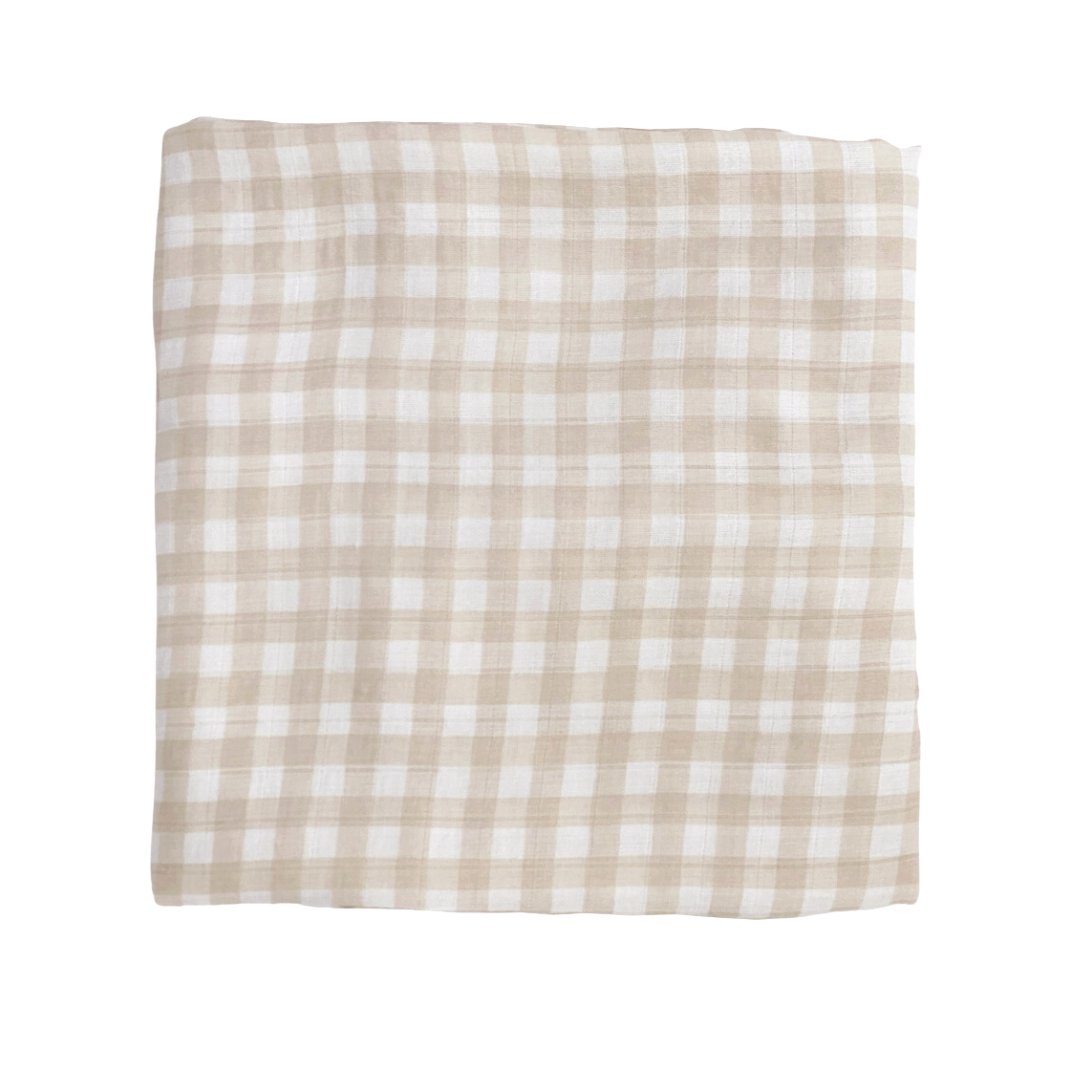 Bamboo Muslin Swaddle Blanket in Baby Ballers - HoneyBug