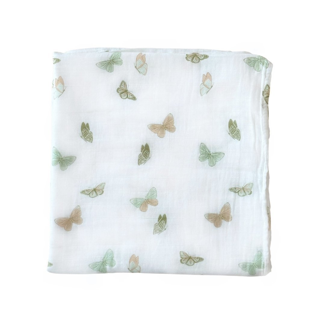 Bamboo Muslin Swaddle Blanket in Baby Ballers - HoneyBug