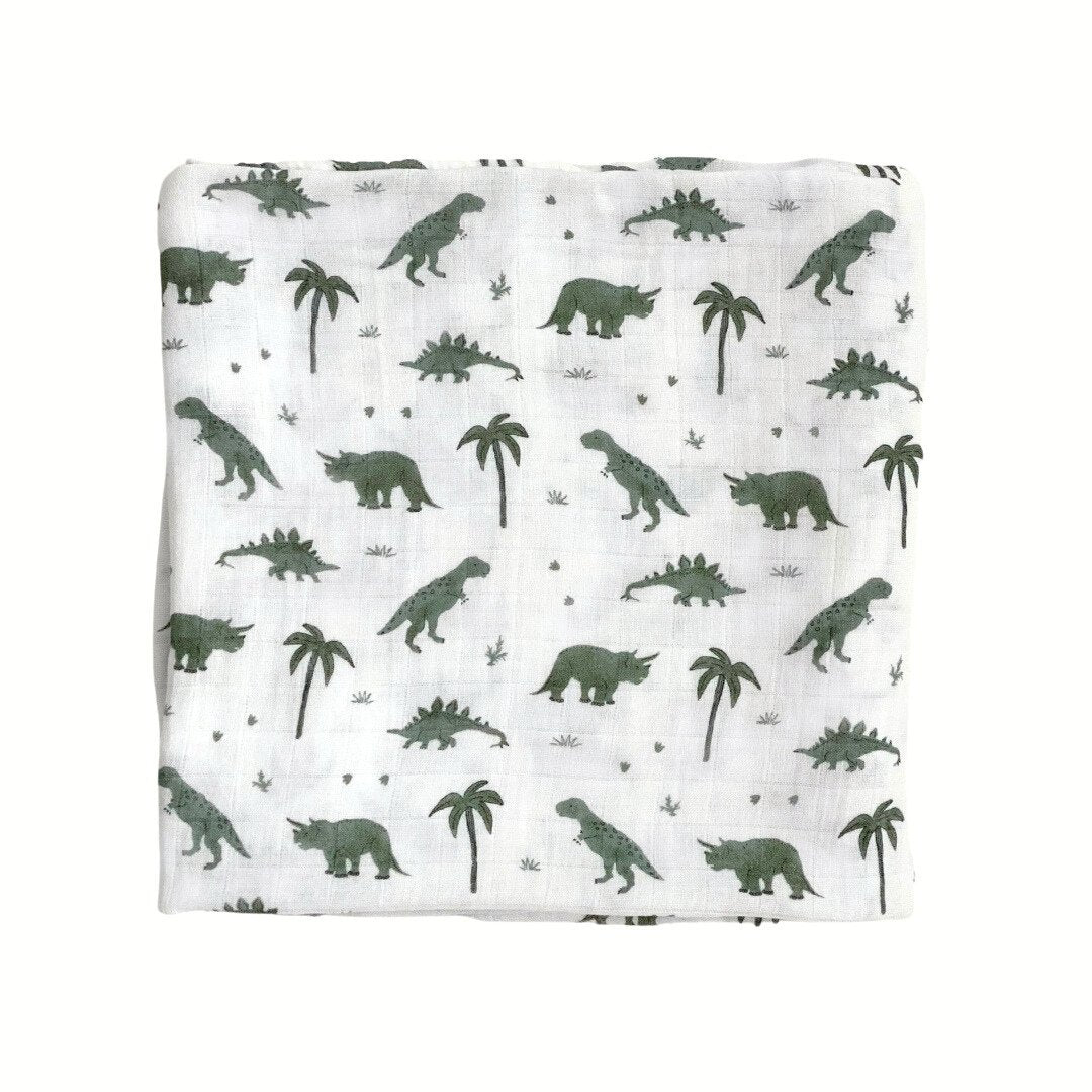 Bamboo Muslin Swaddle Blanket in Baby Ballers - HoneyBug