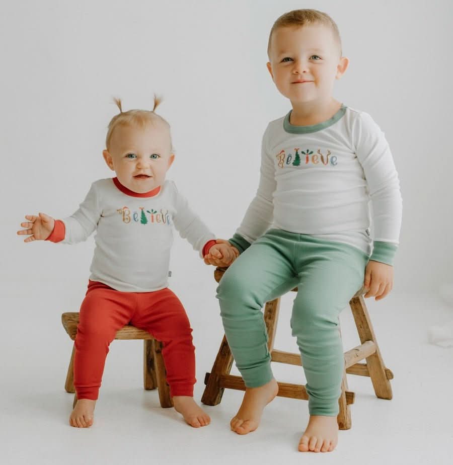 pajamas | believe green - HoneyBug
