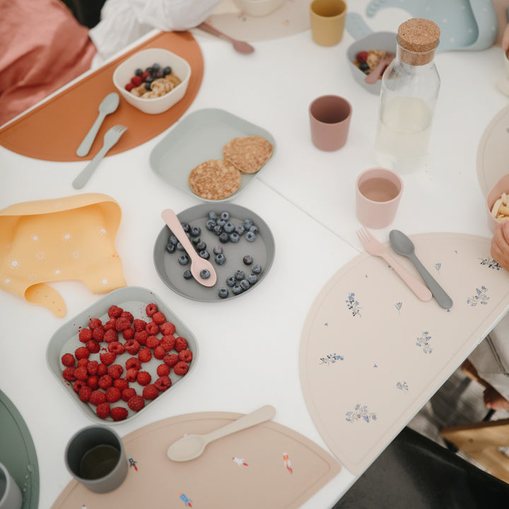 Dinnerware Fork and Spoon Set - Soft Lilac - HoneyBug