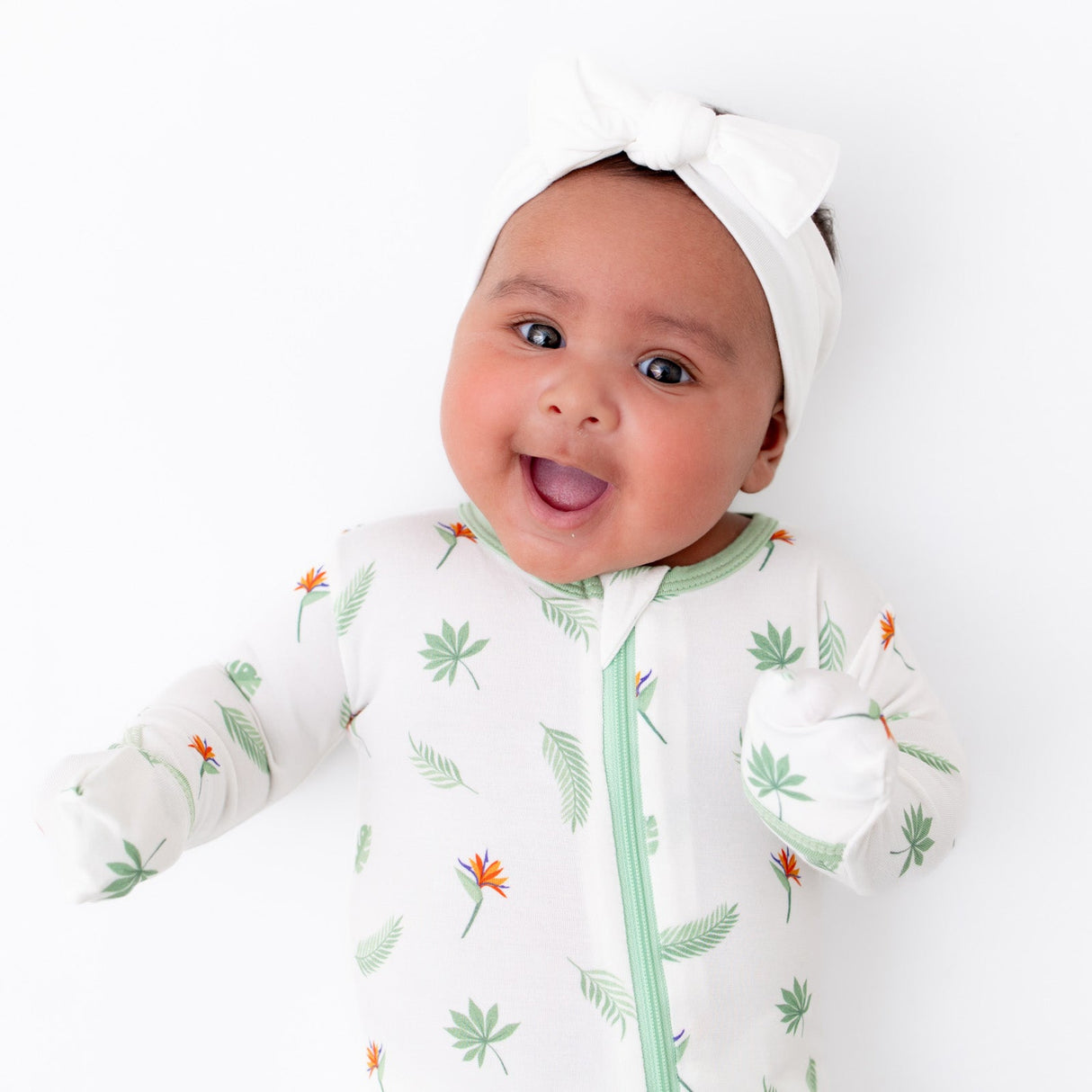 Bird of Paradise Zippered Footie - HoneyBug