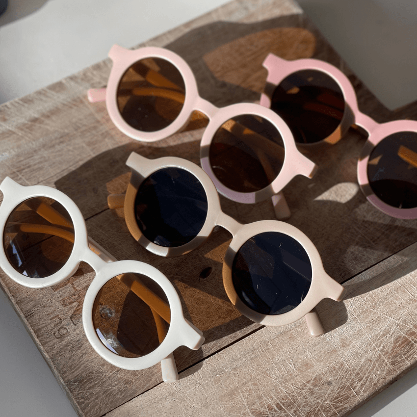 Recycled Plastic Sunglasses - Buttercream - HoneyBug