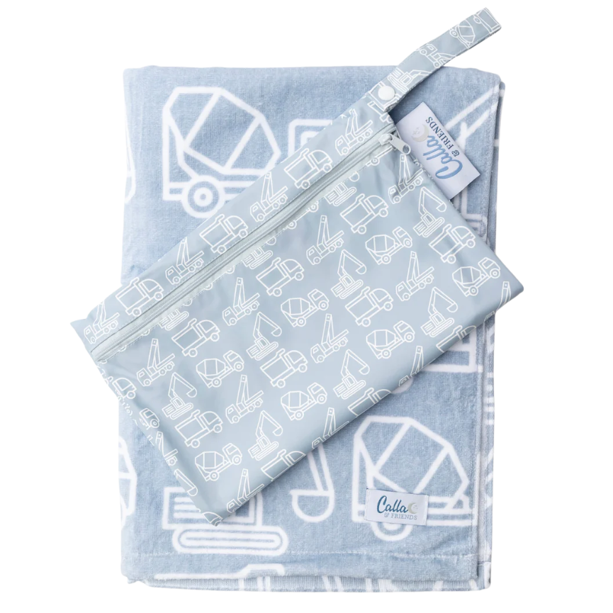 The Kenzie Beach Towel - Trucks & Diggers