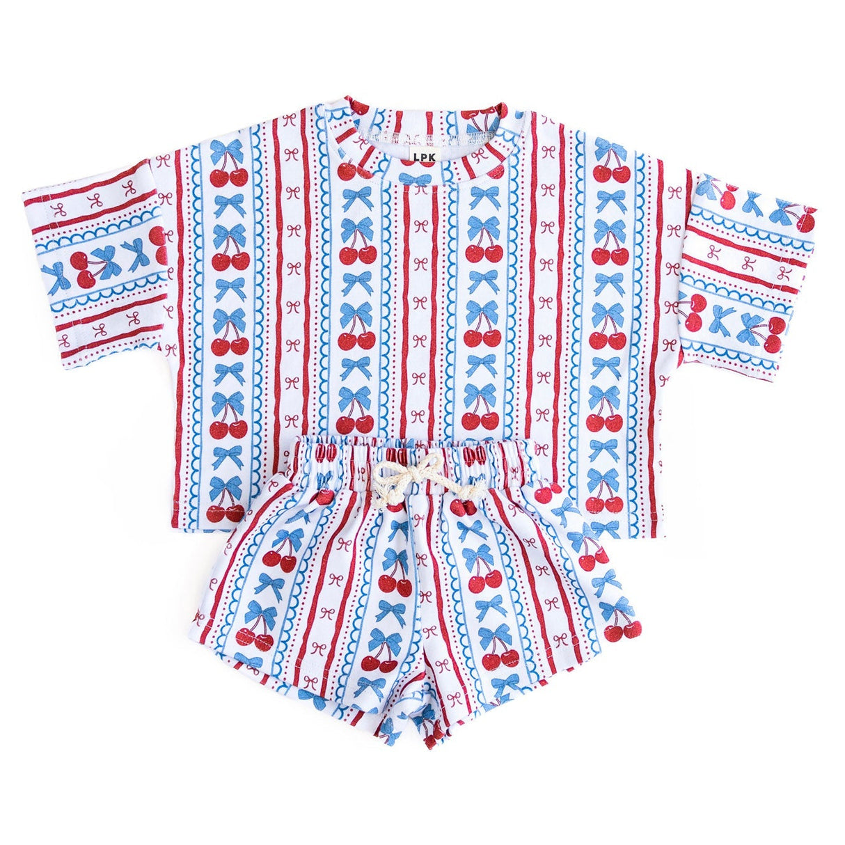 Shorts Set | Cherries & Stripes