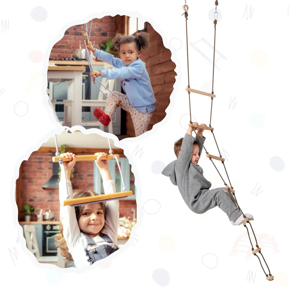 Climbing Rope Ladder for Kids (3-9 y.o.) - HoneyBug