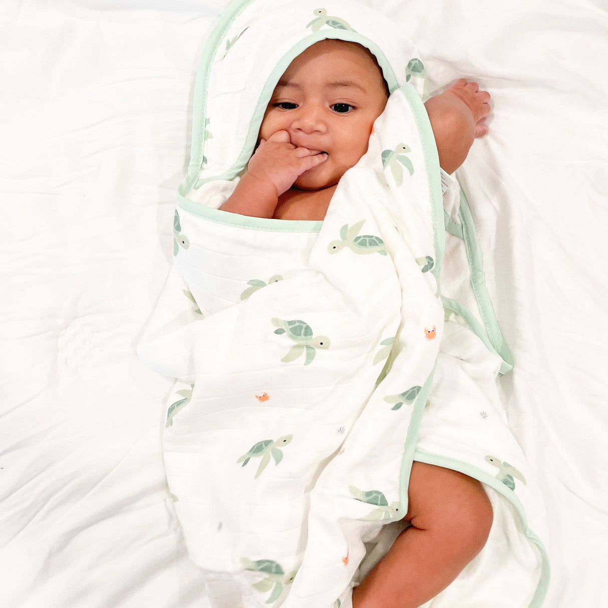 Turtle Hooded Towel Set - HoneyBug