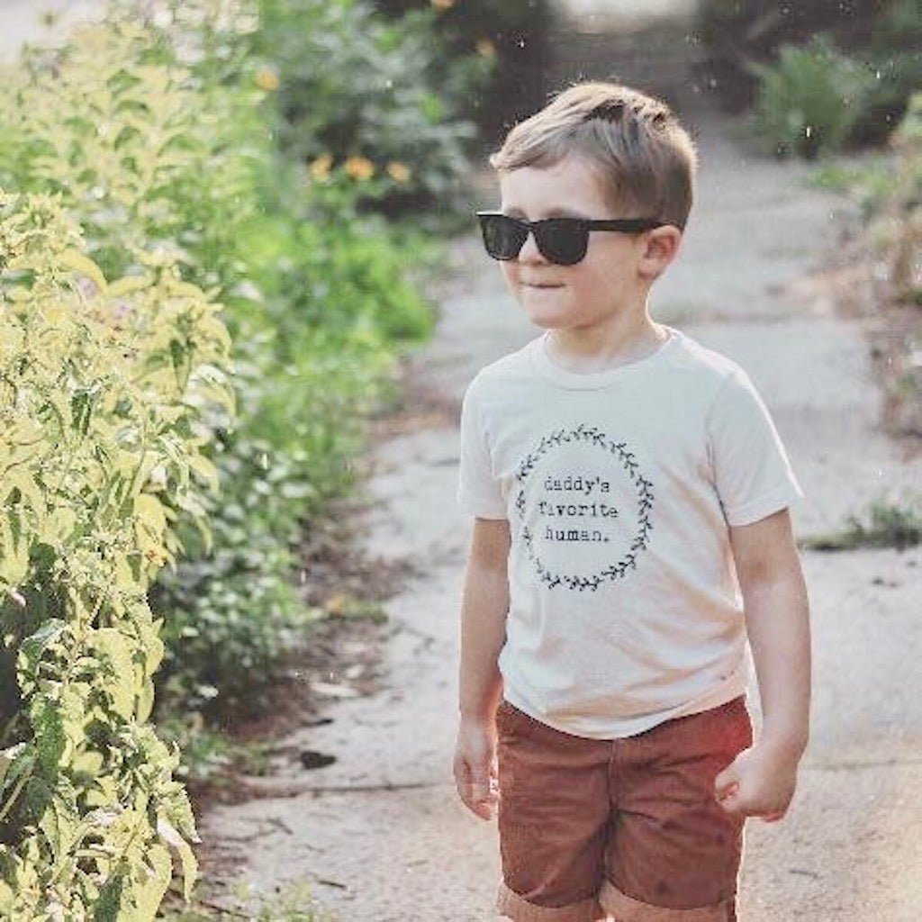 Daddy’s Favorite Human Organic Cotton Kids T-Shirt Short Sleeve - HoneyBug
