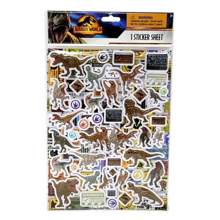 Jurassic World Raised Sticker Sheet - HoneyBug