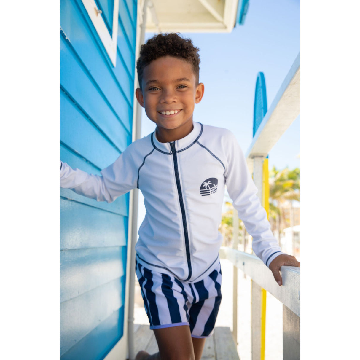 Shorewood Zip Up Rash Guard - HoneyBug