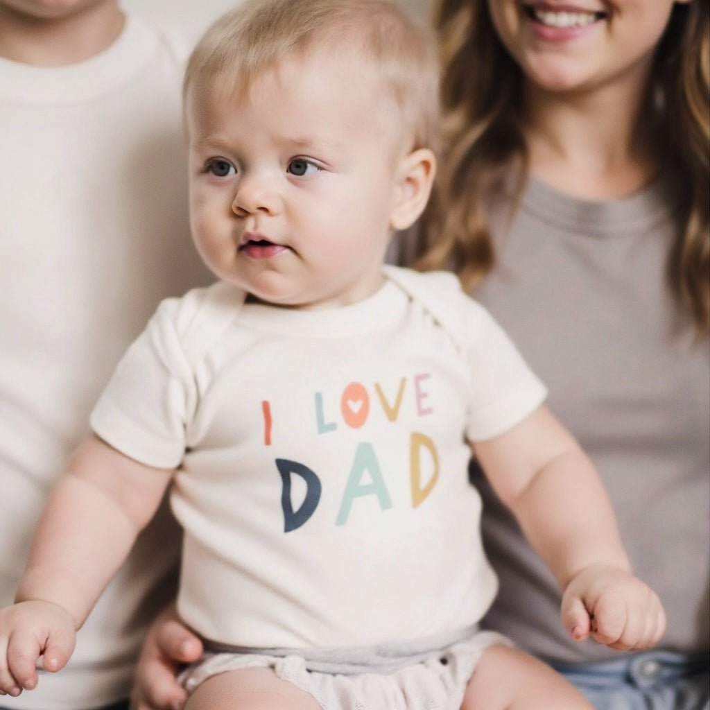 graphic bodysuit | love dad - HoneyBug