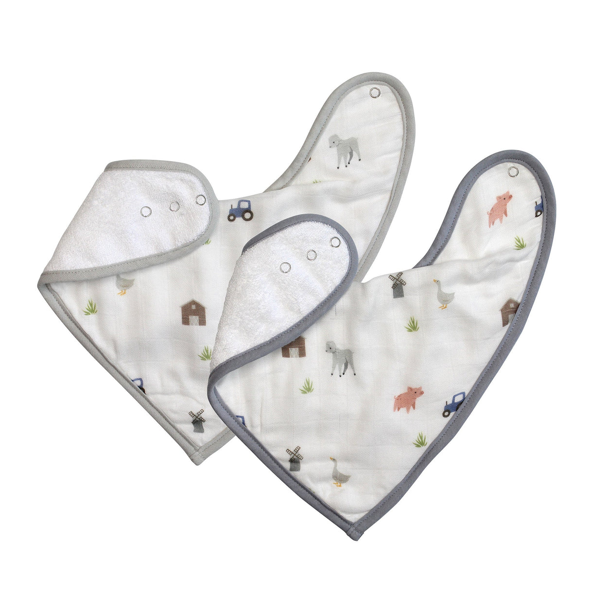 Farm Animals Bib Set - HoneyBug