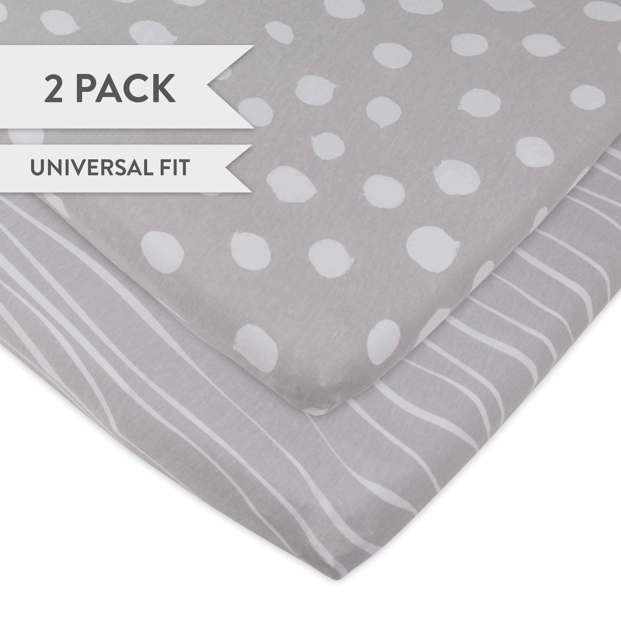 Changing Pad Cover | Cradle Sheet Set - Grey & White Abstract - HoneyBug