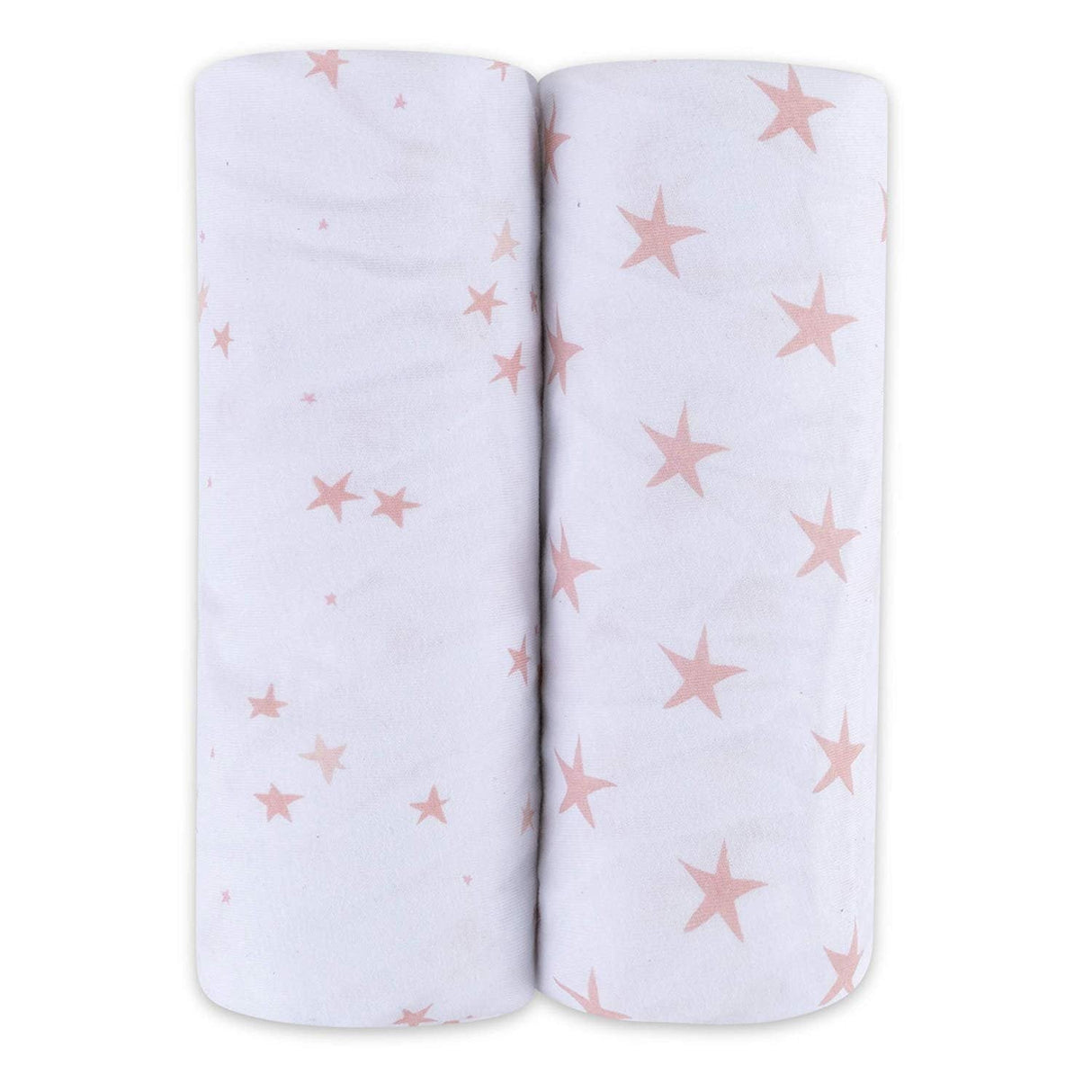 Changing Pad Cover | Cradle Sheet Set - Mauve Pink Stars - HoneyBug