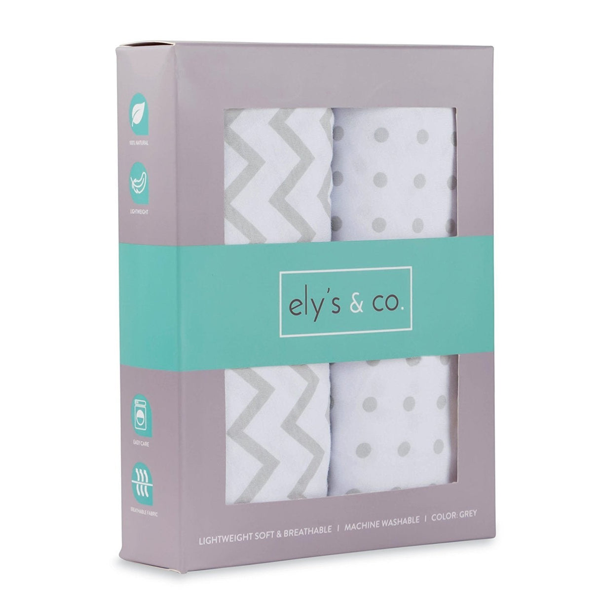 Changing Pad Cover | Cradle Sheet Set - Grey Chevron and Polka Dot - HoneyBug
