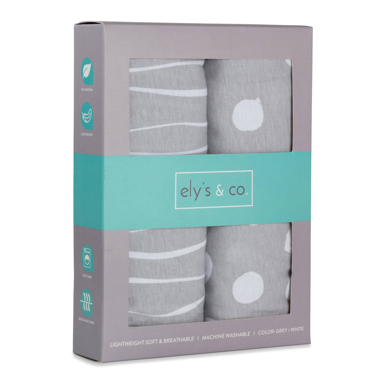 Changing Pad Cover | Cradle Sheet Set - Grey & White Abstract - HoneyBug