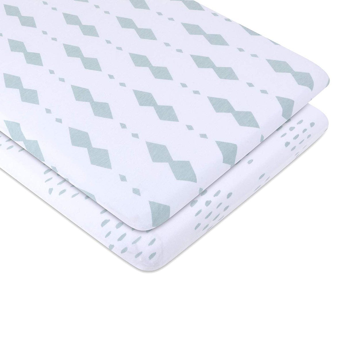 Bassinet Sheet Set - Sage Diamond - HoneyBug