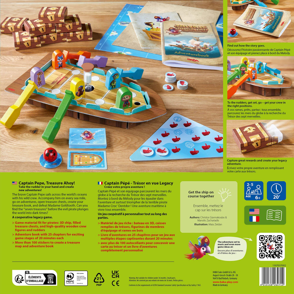 Capt'n Pepe: Treasure Ahoy! Board Game - HoneyBug