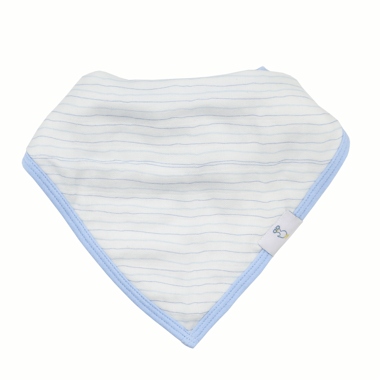 Popsicle and Stripes Blue 2 Pack Muslin & Terry Cloth Bib Set - HoneyBug