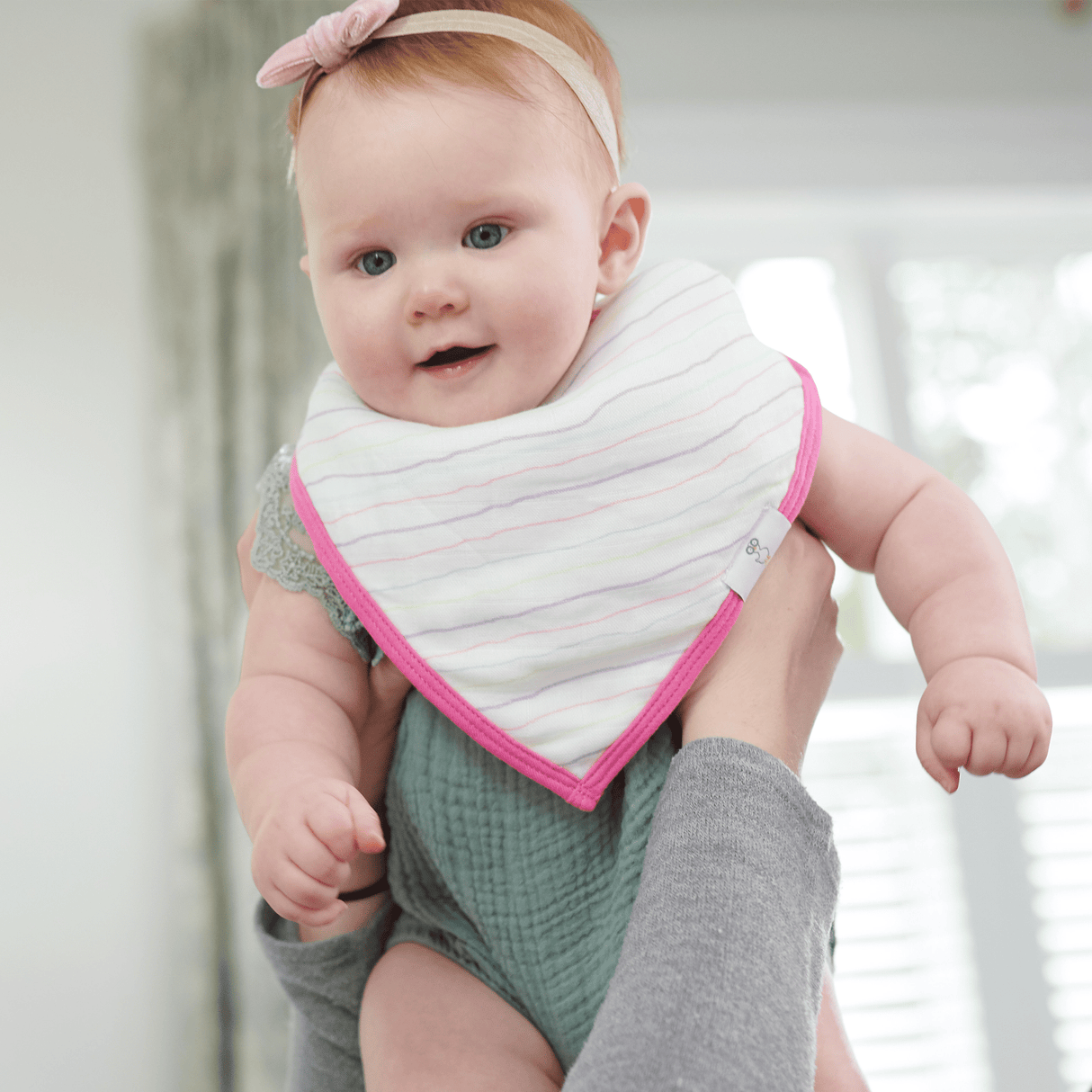 Stripes and Stars 2 Pack Muslin & Terry Cloth Bib Set - HoneyBug