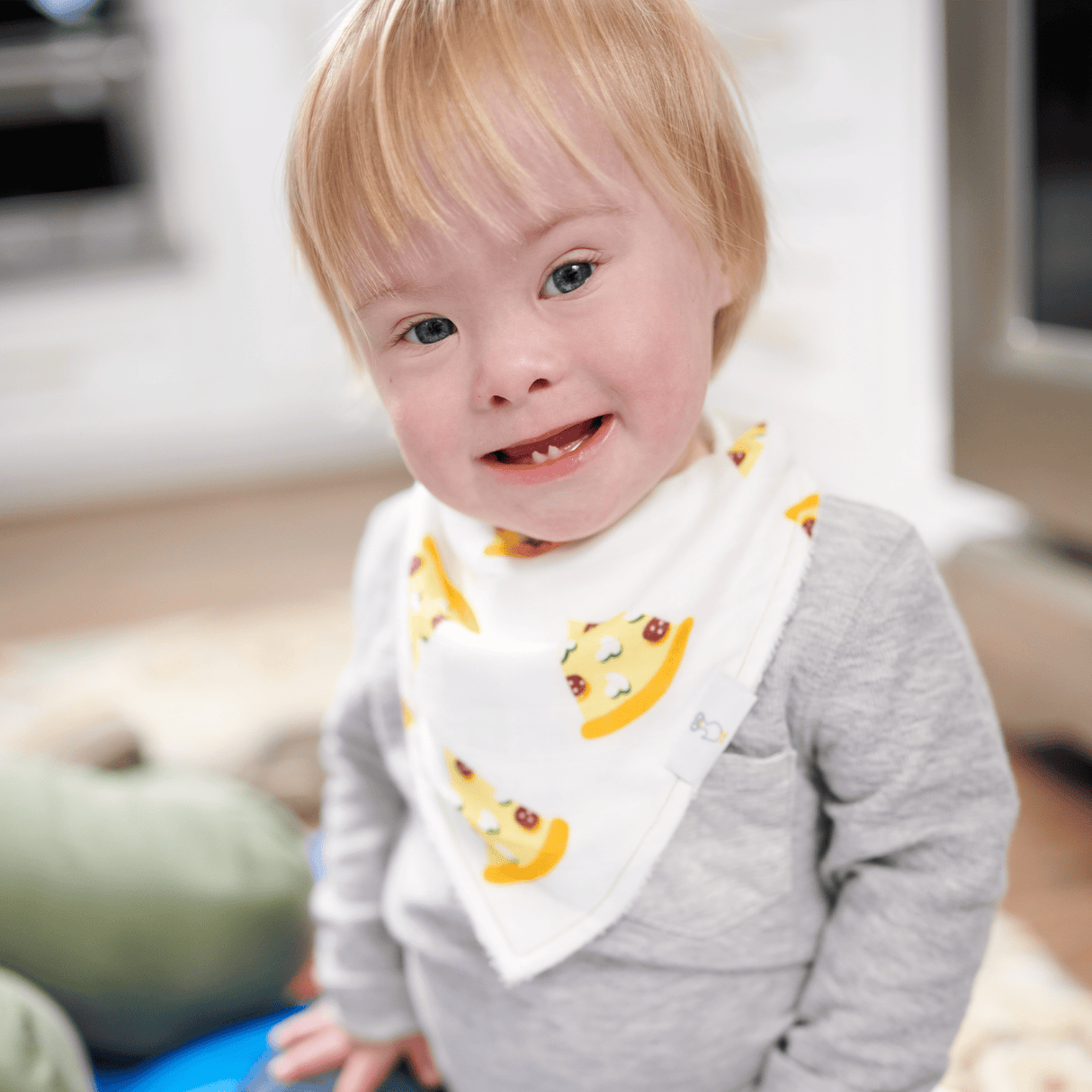 Slice Slice Baby and Pizza 2 Pack Muslin & Terry Cloth Bib Set - HoneyBug