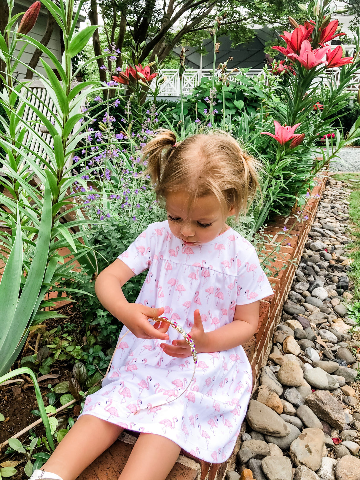 Pink Flamingo Swing Dress - HoneyBug