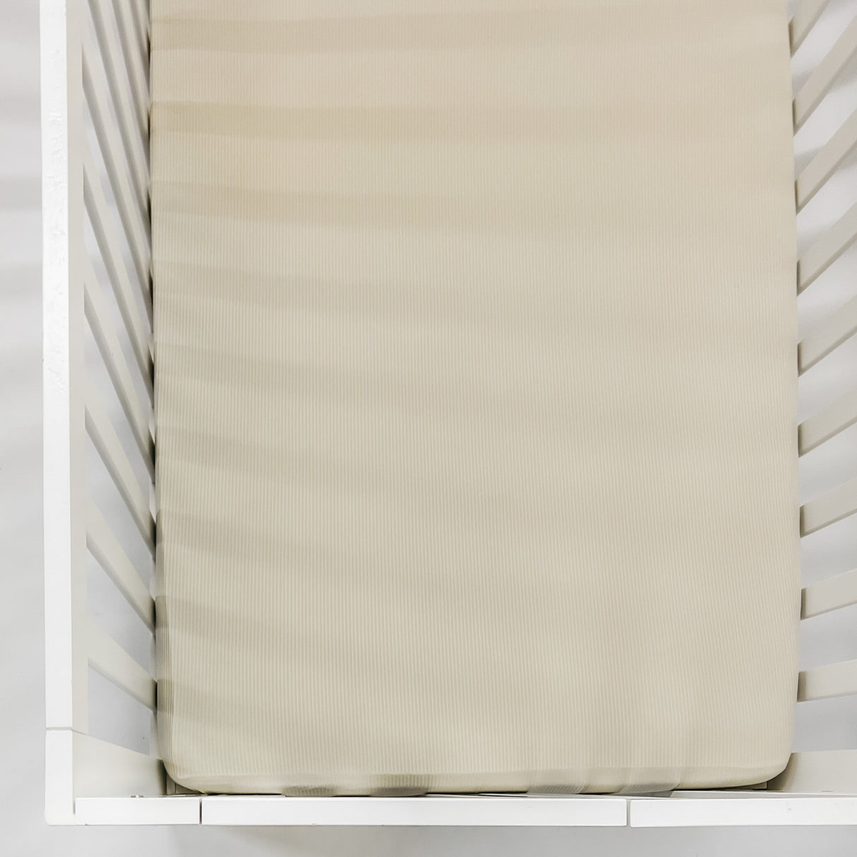 Oat Ribbed Crib Sheet