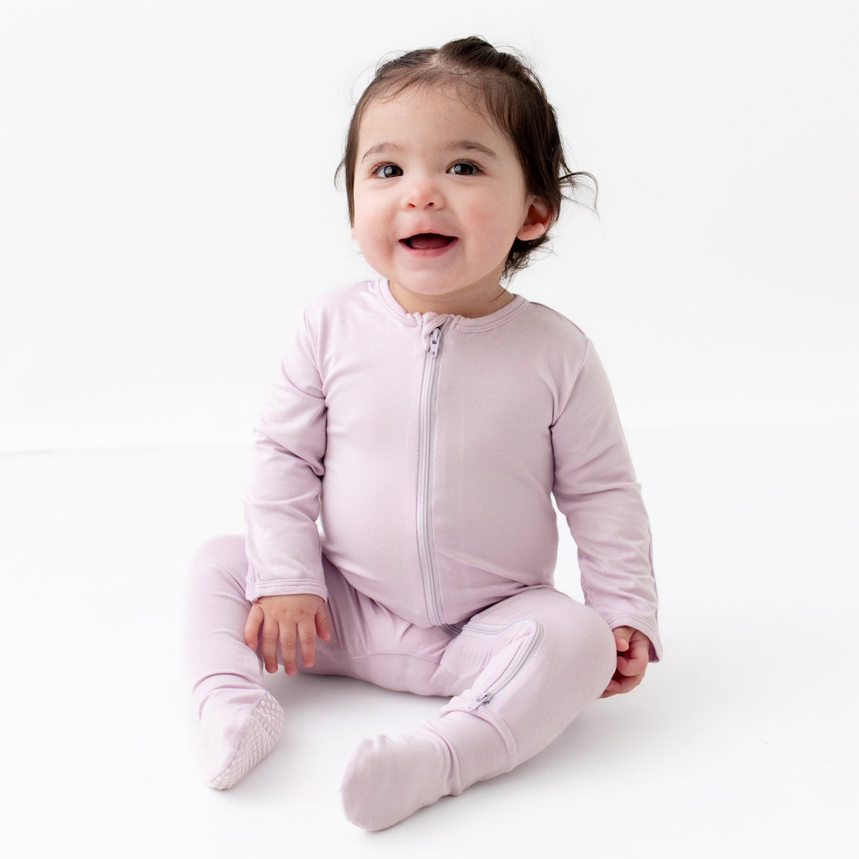 Lavender Zippered Footie - HoneyBug