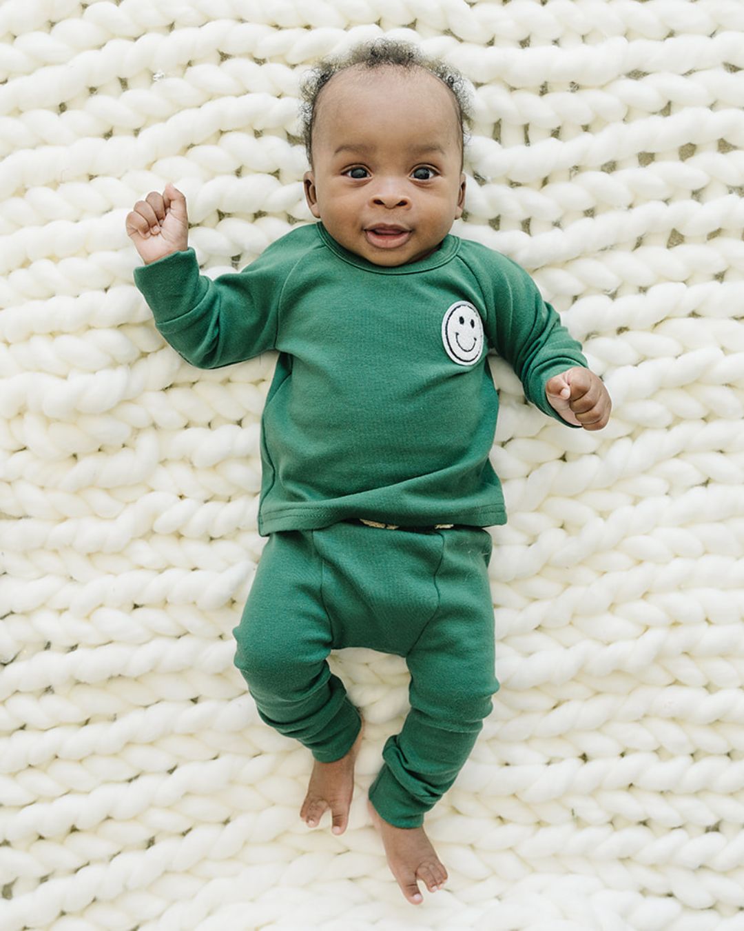 Lounge Set | Smiley Green - HoneyBug