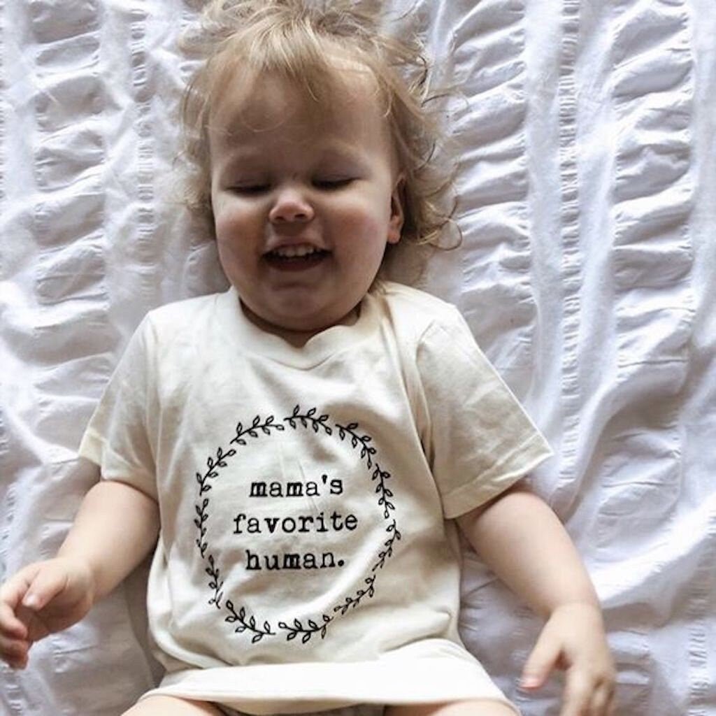 Mamas Favorite Human Organic Cotton Kids Tee Short Sleeve - HoneyBug