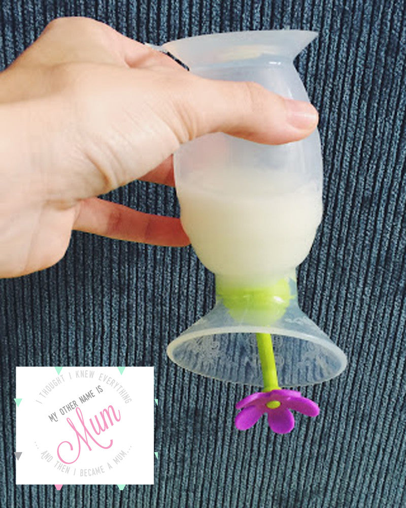 Haakaa Gen 1 Silicone Breast Pump 4 oz and Silicone Flower Stopper Set - HoneyBug