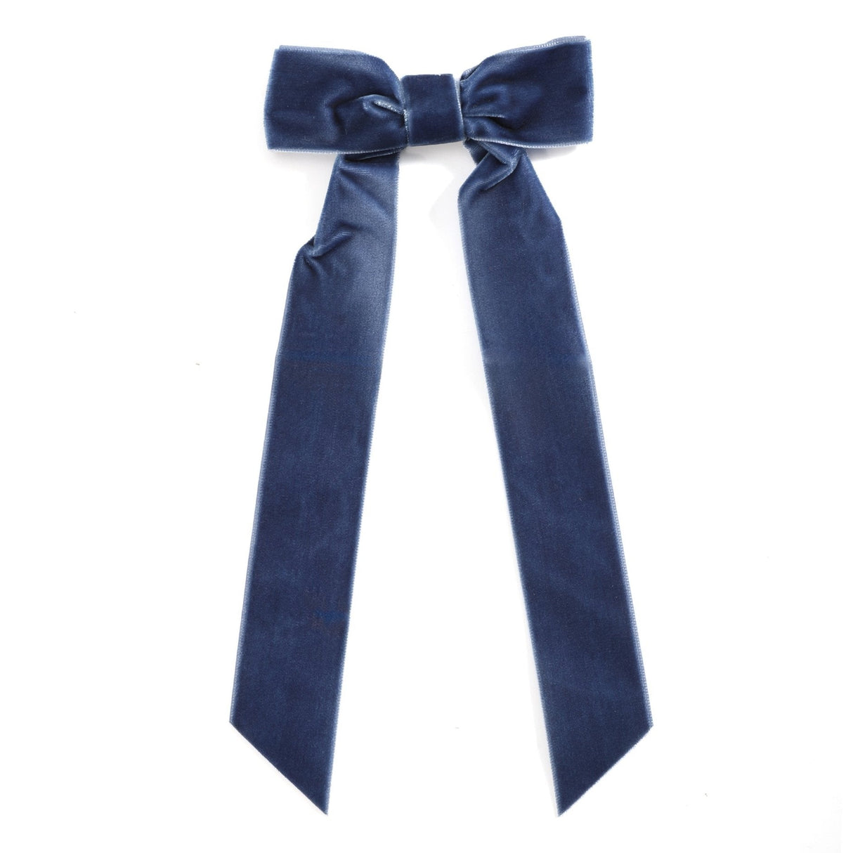 Navy Blue Long Tails Hair Bow