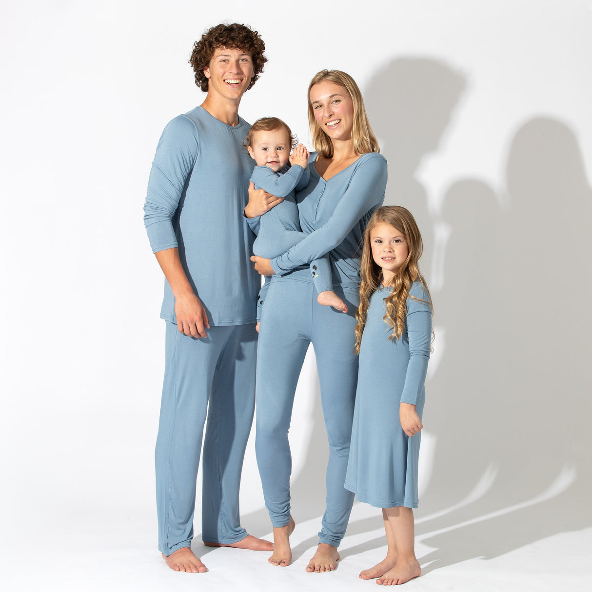 Oasis Teal Bamboo Girls' Long Sleeve Dress - HoneyBug