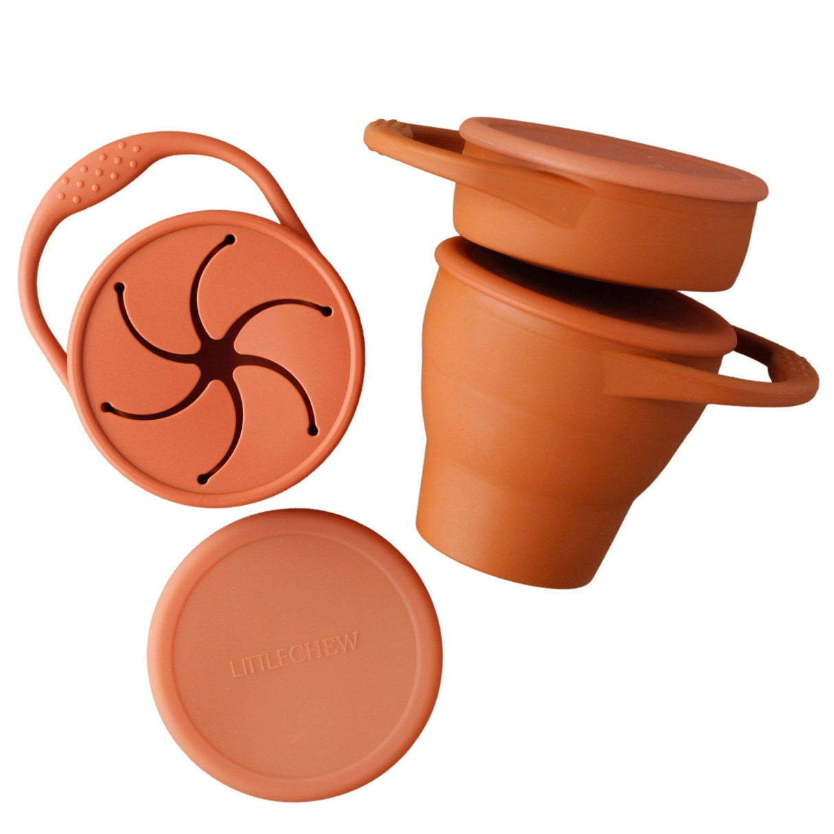 Foldable Silicone Snack Cup - Copper - HoneyBug