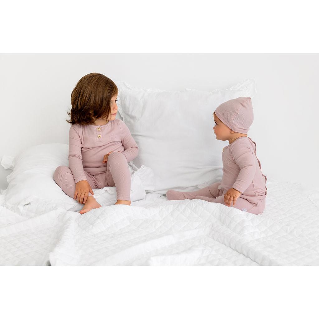 Henley PJ- Blush - HoneyBug