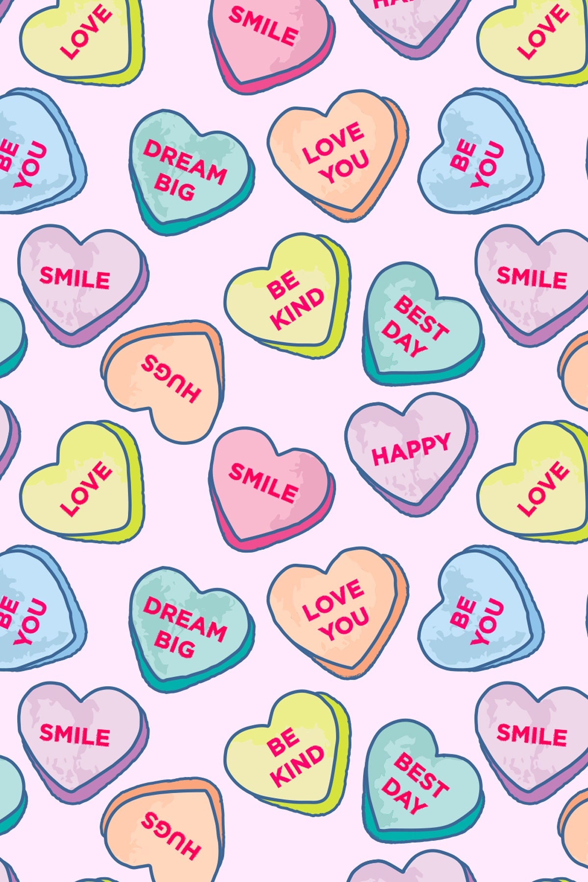 Long Sleeve Pajama Set - Candy Hearts - HoneyBug