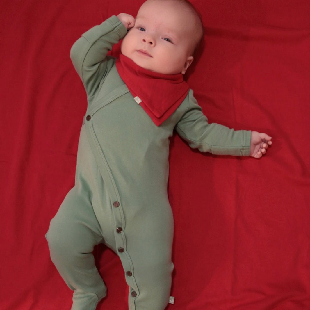 2 pc. footie set | Red and Green - HoneyBug