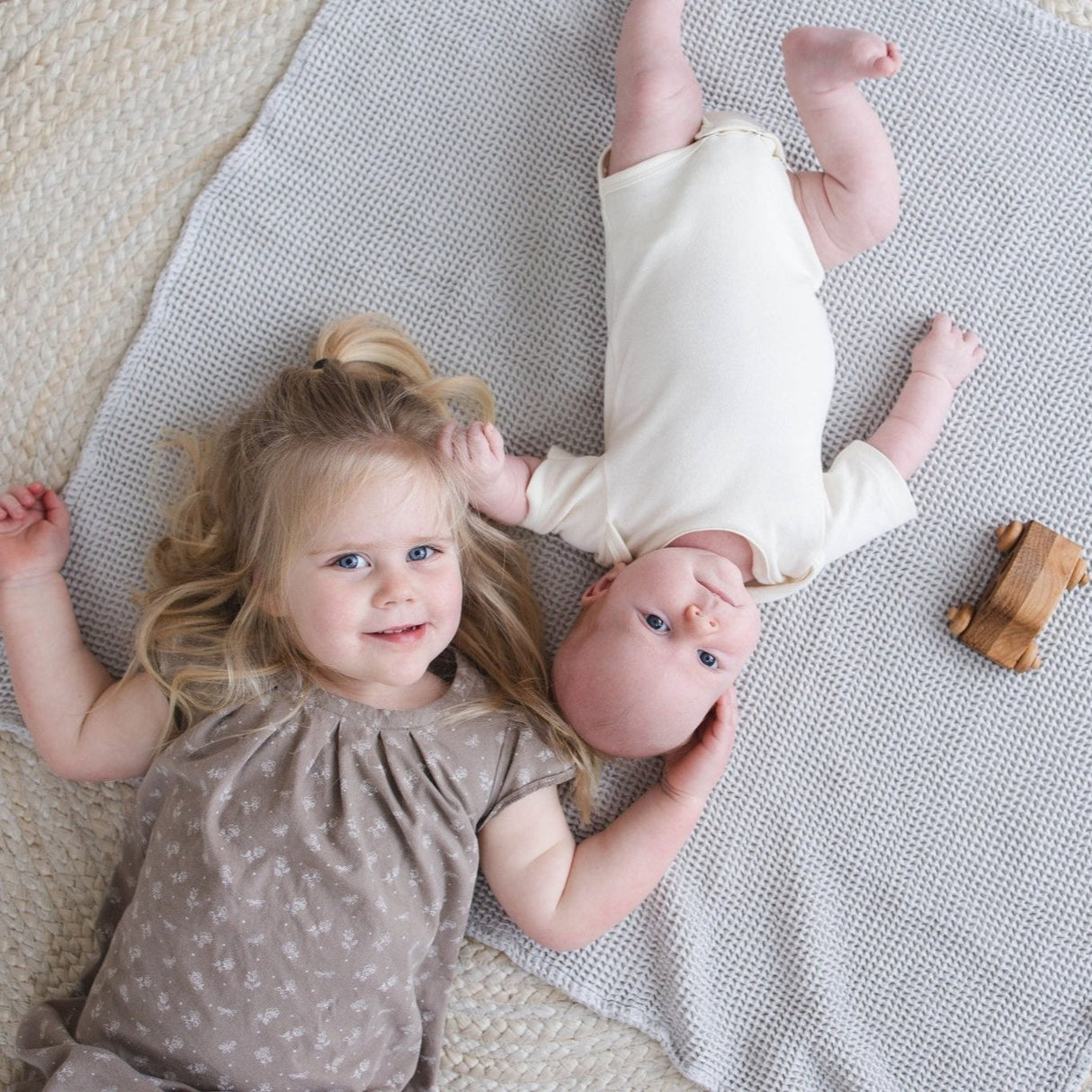 Seafoam Waffle Baby Blanket