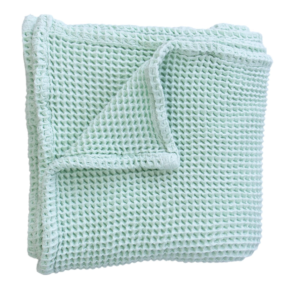 Seafoam Waffle Baby Blanket