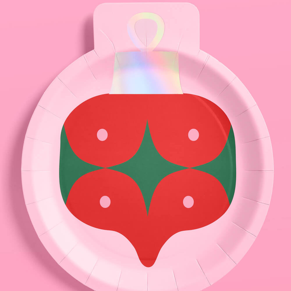 Christmas Ornament Plates - 24 Paper Plates